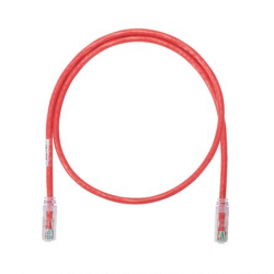 Panduit NK Copper Patch Cord, Category 6, Red 24AWG UTP Cable, 2 Meter