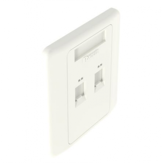 Panduit 2port Faceplate, Shuttered Single Gang