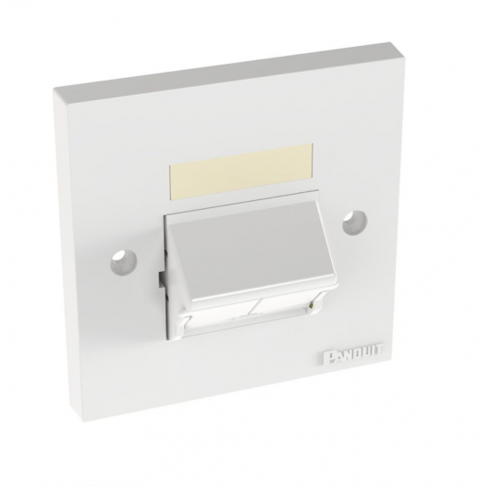 Panduit 2port Faceplate, Sloped Shuttered Single Gang