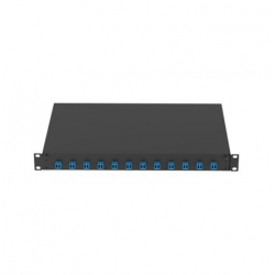 Panduit NetKey Fiber Drawer with 12 LC duplex adapters for (OS1/OS2) Singlemode fiber